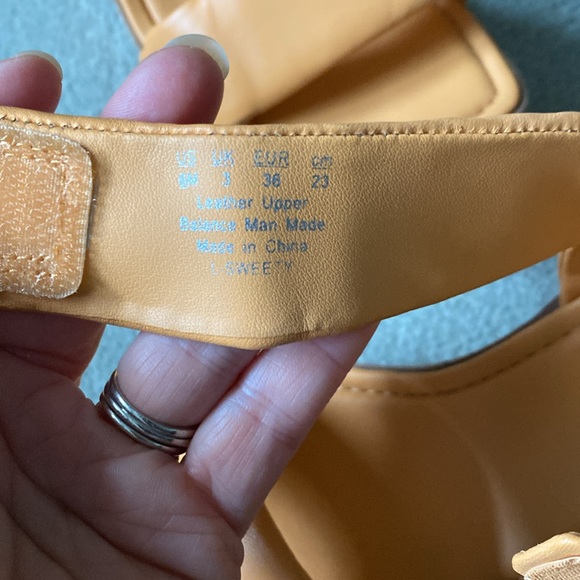 Franco Sarto clemens cork leather wedge sandals velcro straps with gold accents - Picture 7 of 7